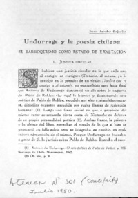 Undurraga y la poesía chilena Undurraga y la poesía chilena