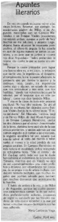 Apuntes literarios Apuntes literarios
