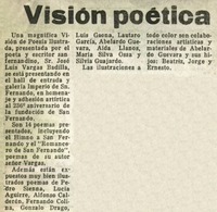 Visión poética. Visión poética.