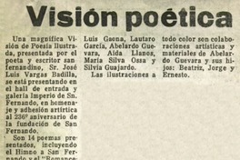 Visión poética. Visión poética.