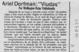 Ariel Dorfman, "Viudas" Ariel Dorfman, "Viudas"