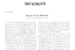 Patria de la memoria Patria de la memoria