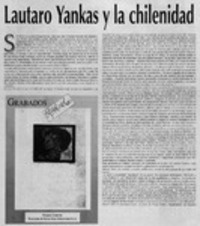 Lautaro Yankas y la chilenidad Lautaro Yankas y la chilenidad