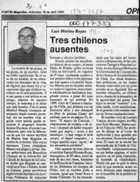 Tres chilenos ausentes Tres chilenos ausentes