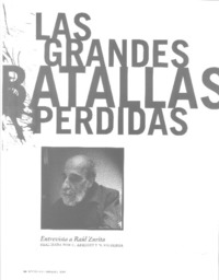 Las grandes batallas perdidas (entrevista) Las grandes batallas perdidas (entrevista)