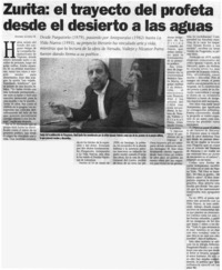 Zurita: el trayecto del profeta desde el desierto a las aguas Zurita: el trayecto del profeta desde el desierto a las aguas