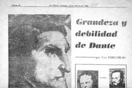 Grandeza y debilidad de Dante Grandeza y debilidad de Dante