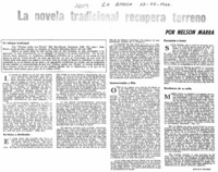 La novela tradicional recupera terreno La novela tradicional recupera terreno