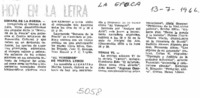 Hoy en la letra. Hoy en la letra.