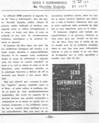 Sexo y sufrimiento. Sexo y sufrimiento.