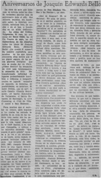 Aniversarios de Joaquín Edwards Bello Aniversarios de Joaquín Edwards Bello