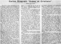 Carlos Droguett: "SUpay el cristiano" Carlos Droguett: "SUpay el cristiano"