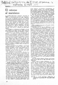 El retorno al marxismo El retorno al marxismo