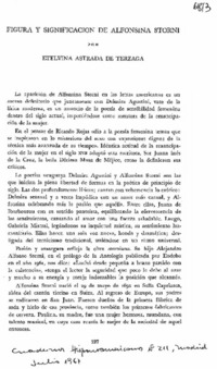 Figura y significación de Alfonsina Storni Figura y significación de Alfonsina Storni