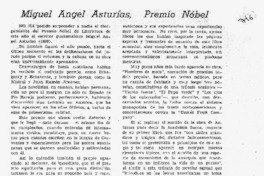Miguel Angel Asturias, Premio Nobel Miguel Angel Asturias, Premio Nobel