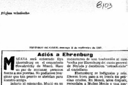 Adiós a Ehrenburg Adiós a Ehrenburg
