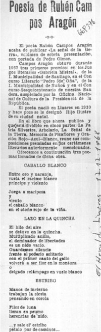 Poesía de Rubén Campos Aragón. Poesía de Rubén Campos Aragón.