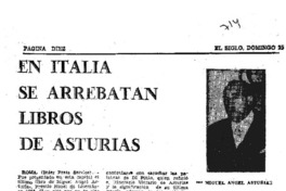 En Italia se arrebatan libros de Asturias. En Italia se arrebatan libros de Asturias.