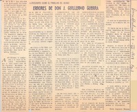 Errores de don J. Guillermo Guerra Errores de don J. Guillermo Guerra
