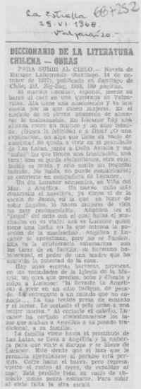 Diccionario de la literatura chilena- obras. Diccionario de la literatura chilena- obras.