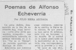 Poemas de Alfonso Echeverría Poemas de Alfonso Echeverría