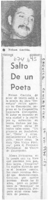 Salto de un poeta. Salto de un poeta.