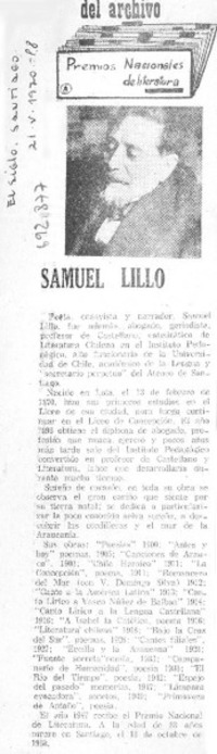 Samuel Lillo. Samuel Lillo.