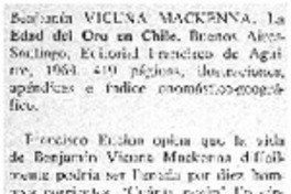La edad del oro en Chile La edad del oro en Chile