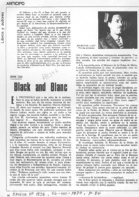Black and blanc. Black and blanc.