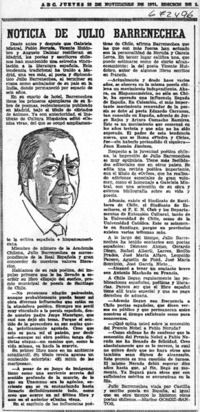 Noticias de Julio Barrenechea. Noticias de Julio Barrenechea.