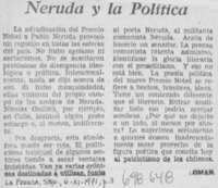 Neruda y la política Neruda y la política