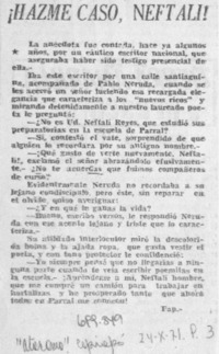 ¡Hazme caso, Neftalí! ¡Hazme caso, Neftalí!