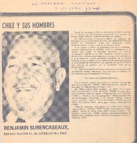 Chile y sus hombres. Chile y sus hombres.
