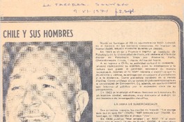 Chile y sus hombres. Chile y sus hombres.