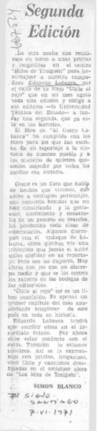 Segunda edición Segunda edición