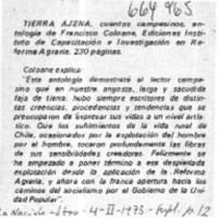 Tierra ajena Tierra ajena