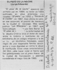 El peso de la noche El peso de la noche