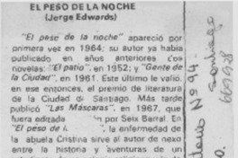 El peso de la noche El peso de la noche