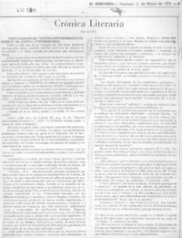 Crónica literaria Crónica literaria