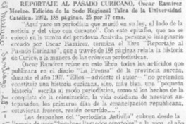 Reportaje al pasado curicano. Reportaje al pasado curicano.