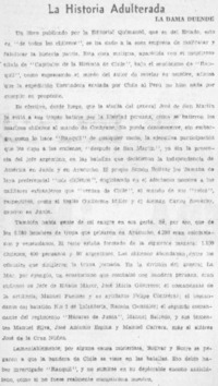 La historia adulterada La historia adulterada