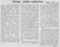 Chiloé, cielos cubiertos Chiloé, cielos cubiertos