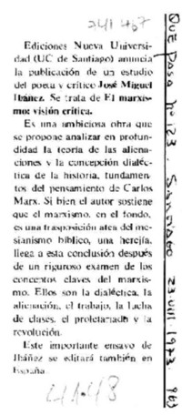 El Marxismo: visión crítica. El Marxismo: visión crítica.