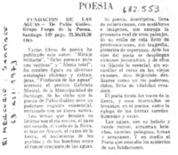 Poesía. Poesía.