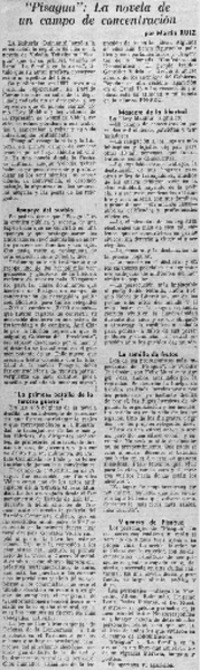 "Pisagua": la novela de un campo de concentración "Pisagua": la novela de un campo de concentración