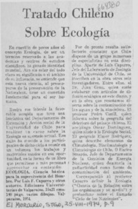 Tratado chileno sobre ecología. Tratado chileno sobre ecología.
