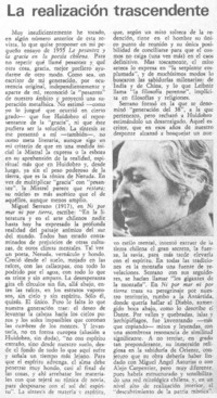 La Realización trascendente La Realización trascendente