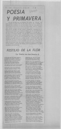 Poesía y primavera. Poesía y primavera.