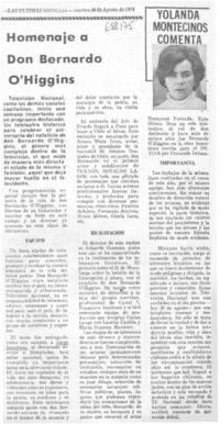 Homenaje a Don Bernardo O'Higgins Homenaje a Don Bernardo O'Higgins