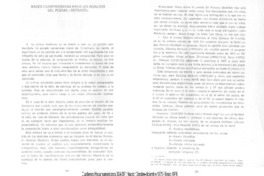 Bases comprensivas para un análisis del poema "Retrato" Bases comprensivas para un análisis del poema "Retrato"